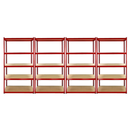 Industrial Heavy-Duty Z Corner Shelving Unit 5 Bay Bundle (8525kg total capacity) 1830mm H x 900mm W x 450mm D