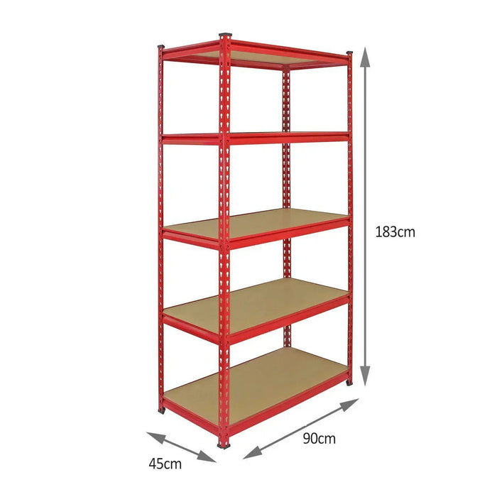 Industrial Heavy-Duty Z Corner Shelving Unit 5 Bay Bundle (8525kg total capacity) 1830mm H x 900mm W x 450mm D