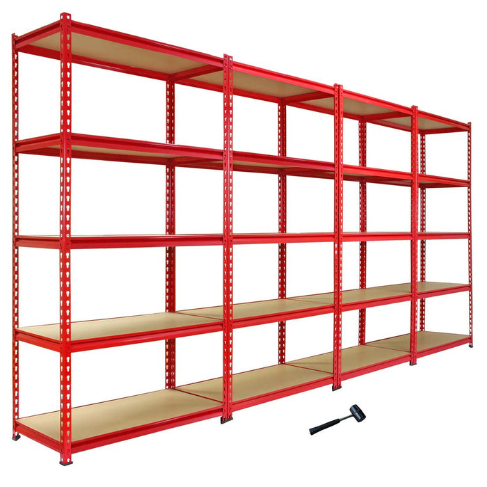 Industrial Heavy-Duty Z Corner Shelving Unit 5 Bay Bundle (8525kg total capacity) 1830mm H x 900mm W x 450mm D
