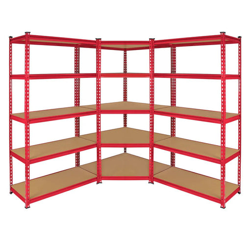 Industrial Heavy-Duty Z Corner Shelving Unit 3 Bay Bundle (4925kg total capacity) 1830mm H x 900mm W x 450mm D