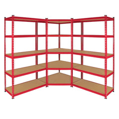 Industrial Heavy-Duty Z Corner Shelving Unit 3 Bay Bundle (4925kg total capacity) 1830mm H x 900mm W x 450mm D