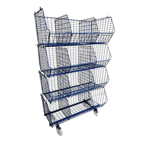 C12 (medium) Mobile Unit Complete 4 Baskets, BLUE C12 Mobile Unit 4 Baskets, Filstorage