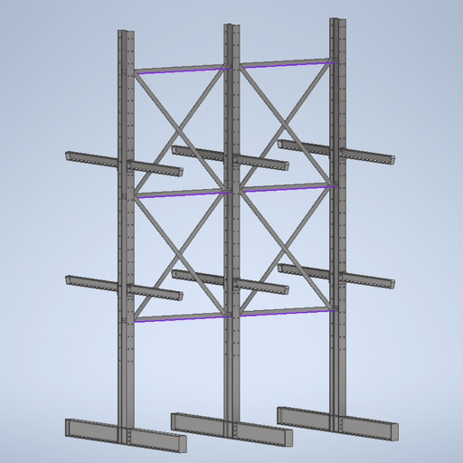Heavy-Duty Galvanised Cantilever Racking 5000mm H, Double-Sided / 3, Filstorage