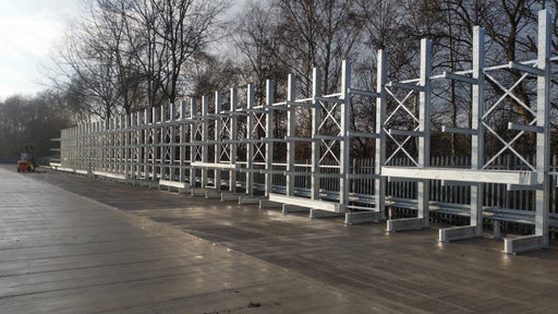 Heavy-Duty Galvanised Cantilever Racking 5000mm H, Single-Sided / 3, Filstorage
