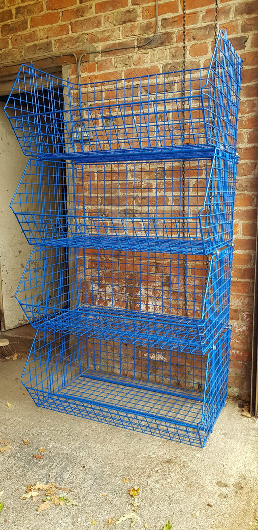 CLEARANCE: Used Wire Storage C2DS Filplastic Baskets with dividers (Bundle of 12 & 24 dividers) ), Green C2DS USED CLEARANCE, Filstorage