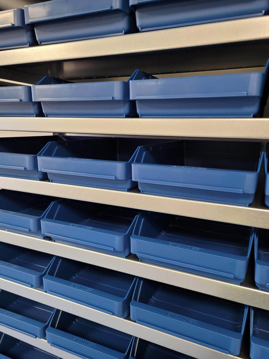 Stemo Picking Shelving Unit with Plastic Shelf Bins 1790mm H x 1000mm W x 400mm D, 44 x 4024 Shelf Bins, Filstorage