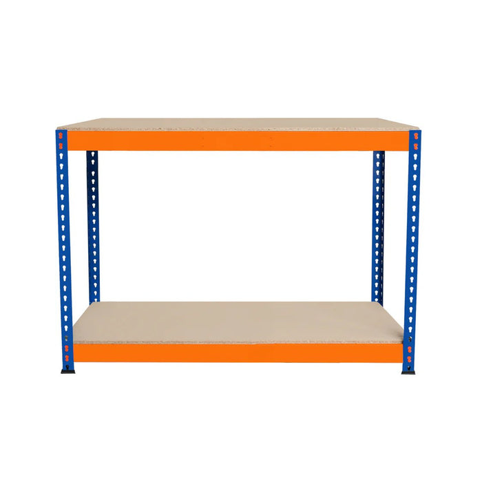 Boltless Garage Workshop Workbench 900mm H, 900 / 450 / 2 Tier Workbench, Filstorage