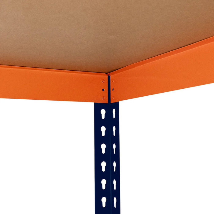 Boltless Garage Workshop Workbench 900mm H, 900 / 450 / 2 Tier Workbench, Filstorage