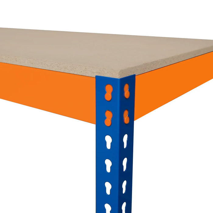 Boltless Garage Workshop Workbench 900mm H, 900 / 450 / 2 Tier Workbench, Filstorage