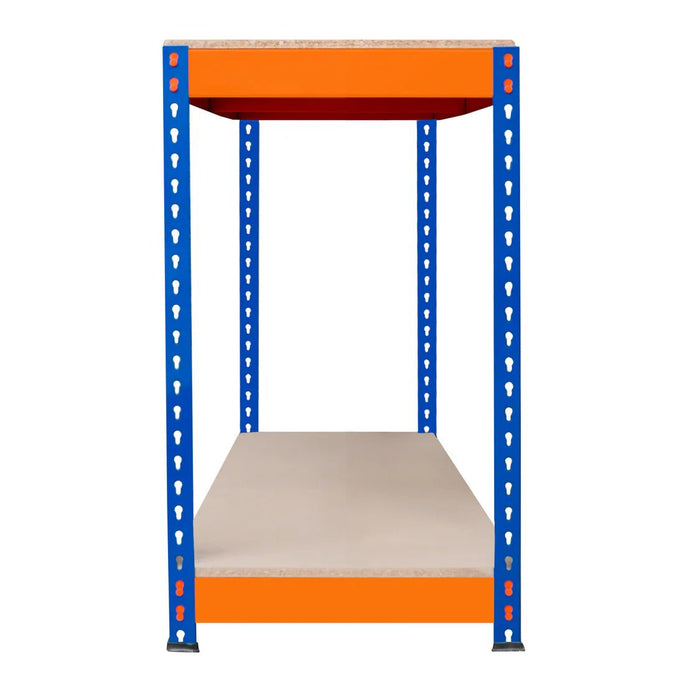Boltless Garage Workshop Workbench 900mm H, 900 / 450 / 2 Tier Workbench, Filstorage