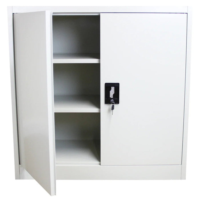 Lockable Steel Metal Multi-Purpose Filing Cupboards (Easy Self-Assembly), 90cm High, Filstorage