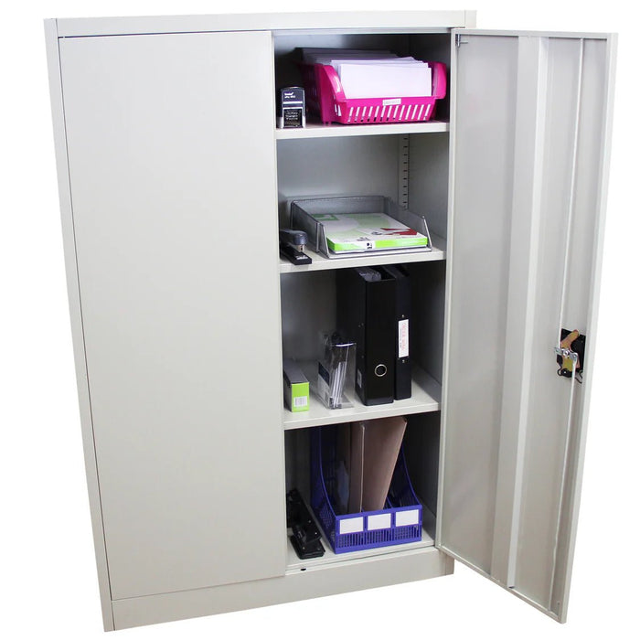 Lockable Steel Metal Multi-Purpose Filing Cupboards (Easy Self-Assembly), 90cm High, Filstorage