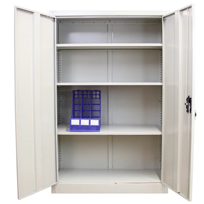 Lockable Steel Metal Multi-Purpose Filing Cupboards (Easy Self-Assembly), 90cm High, Filstorage