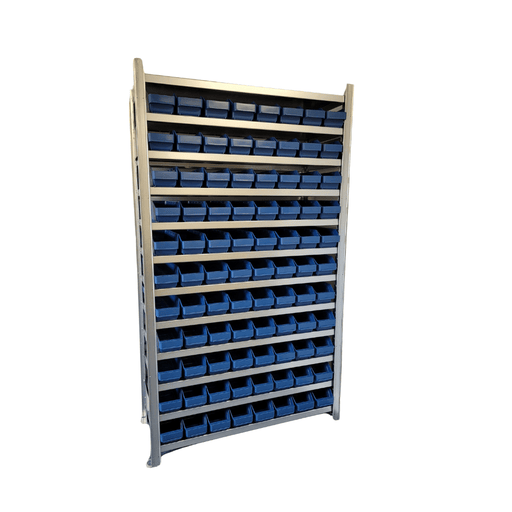 Stemo Picking Shelving Unit with Plastic Shelf Bins 1790mm H x 1000mm W x 400mm D, 88 x 4012 Shelf Bins, Filstorage
