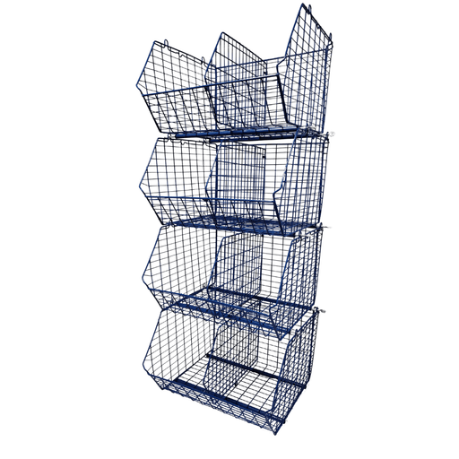 MT8 (small) Unit Complete 4 Baskets & Dividers, BLUE MT8 Unit 4 Baskets, Filstorage