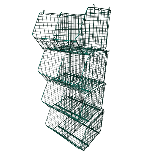 MT8 (small) Unit Complete 4 Baskets & Dividers, GREEN MT8 Unit 4 Baskets, Filstorage