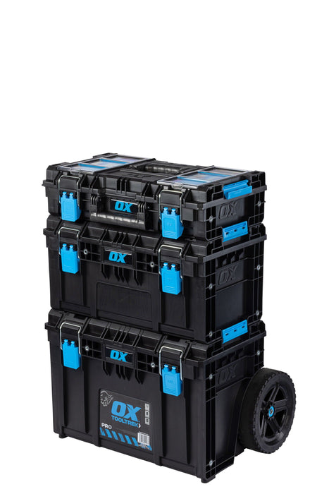 OX Tools ToolTrek Pro Storage System Toolbox, Tooltrek Pro 3 Piece Tool Kit, Filstorage