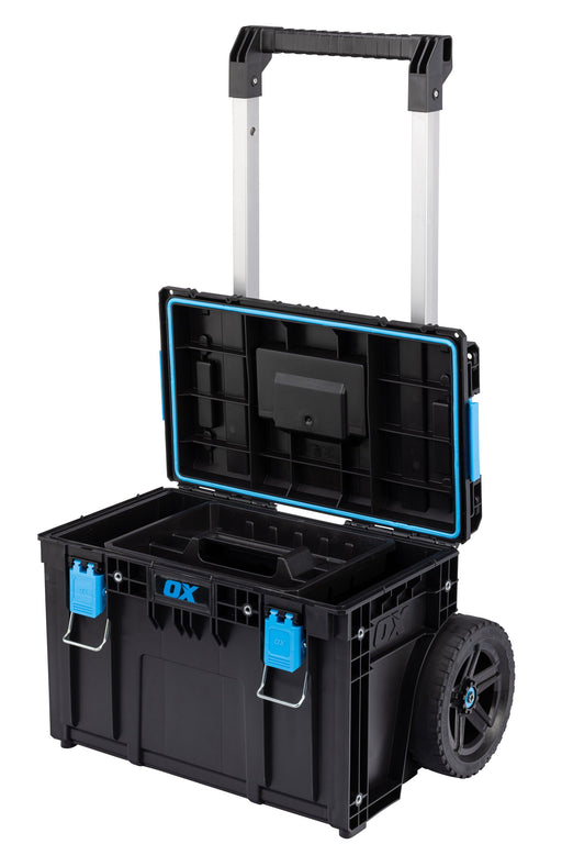 OX Tools ToolTrek Tool Cart Base Unit, Tooltrek Toolbox with Divider 250mm, Filstorage