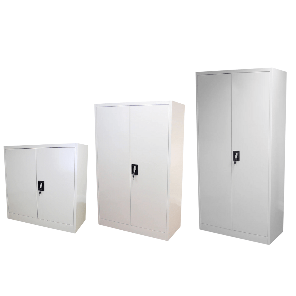 Lockable Steel Metal Multi-Purpose Filing Cupboards (Easy Self-Assembly), 90cm High, Filstorage