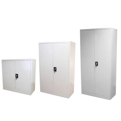 Lockable Steel Metal Multi-Purpose Filing Cupboards (Easy Self-Assembly), 90cm High, Filstorage