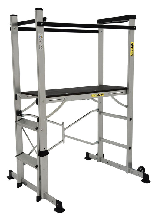 Climb-It Folding Access Work Platforms with Steps, 2-Tread, Filstorage