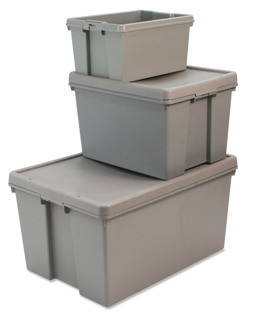Upcycled Plastic Storage Container with lid (Pack of 5), 16L Upcycled Box, Filstorage
