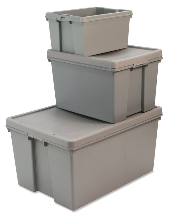 Upcycled Plastic Storage Container with lid (Pack of 5), 16L Upcycled Box, Filstorage