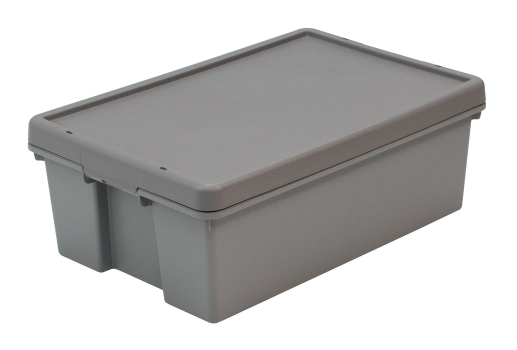 Upcycled Plastic Storage Container with lid (Pack of 5), 16L Upcycled Box, Filstorage