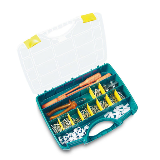 Small Parts Organiser Case Carry Kit with Movable Dividers 22-26, TORG22, Filstorage