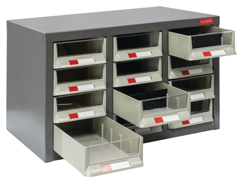 Steel Cabinet Drawer Storage Unit (6 options), 12 Drawers, Filstorage