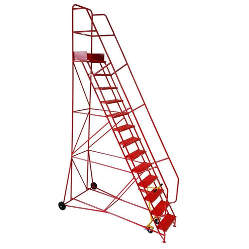 13 Tread Mobile Safety Steps, Blue RAL 5005, Filstorage