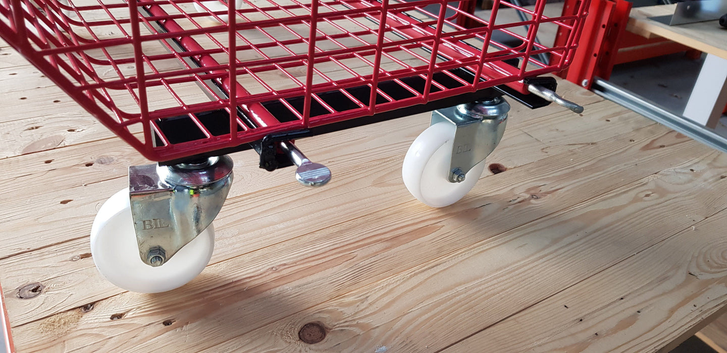C4 Mobile (extra-large) Unit Complete (3 Baskets), RED C4 Mobile Unit 3 Baskets, Filstorage