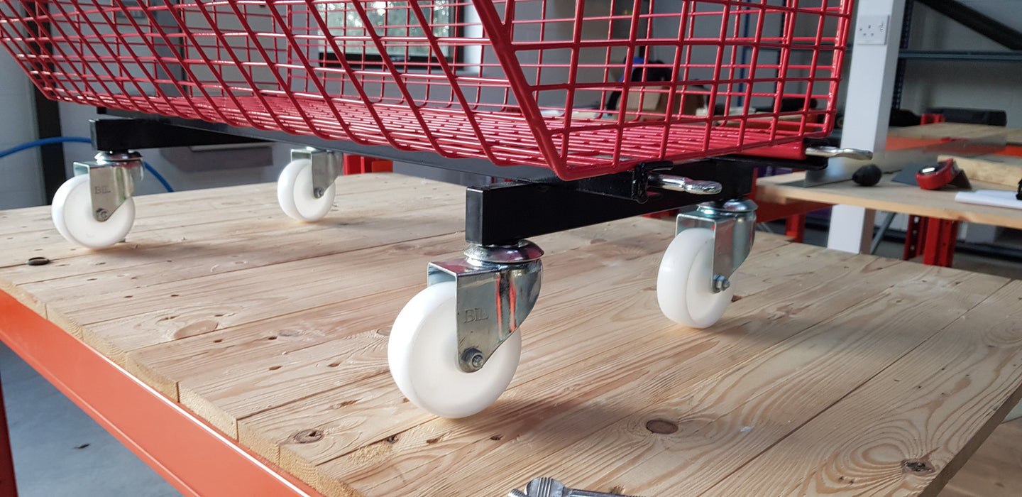 C4 Mobile (extra-large) Unit Complete (3 Baskets), RED C4 Mobile Unit 3 Baskets, Filstorage