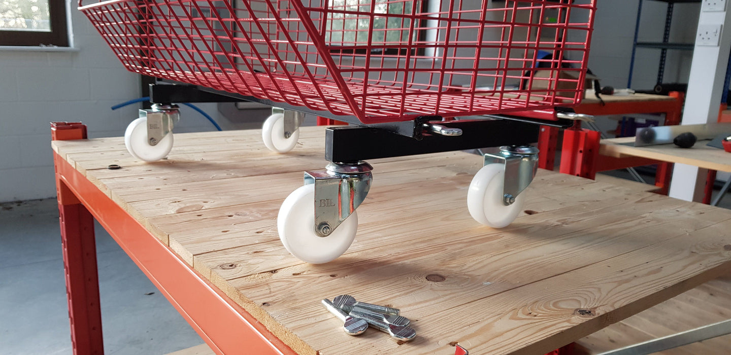 C4 Mobile (extra-large) Unit Complete (3 Baskets), RED C4 Mobile Unit 3 Baskets, Filstorage