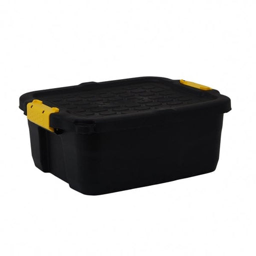 Trunk Box Heavy Duty Plastic Storage Container with lid (Pack of 5), 24L Trunk Box, Filstorage