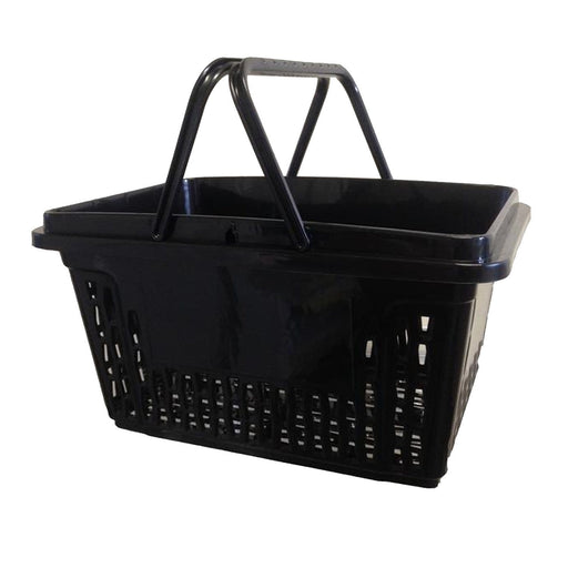 X-Large Black Plastic Shopping Basket (28L) - Filstorage