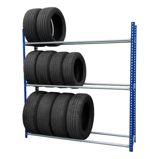 Tyre Racking Shelving Unit 1850mm H x 1800mm W x 400mm D, Single Bay, Filstorage