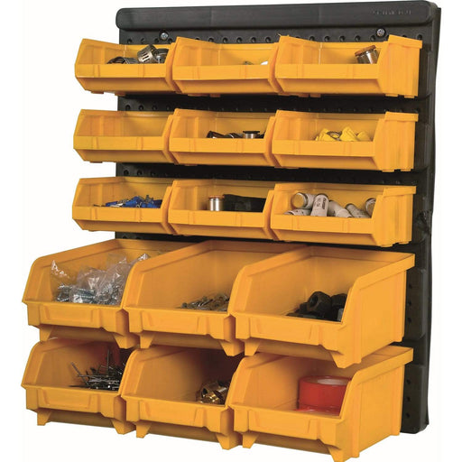 Wall Panel Storage Kit with 15 Parts Bins, Default Title, Filstorage