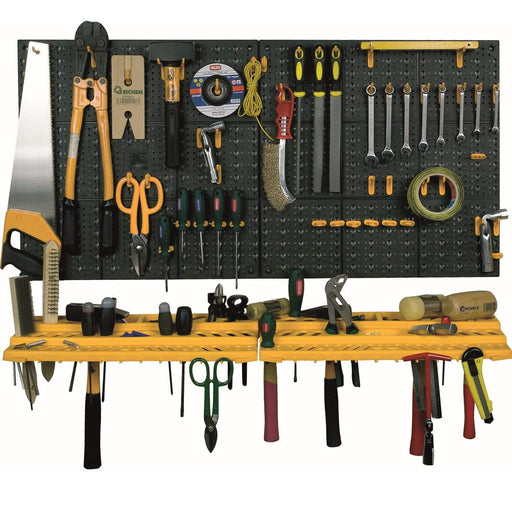 Large Workshop Tool Storage Wall Board Organiser Panel & Rack Pegboard with Hooks, Tool Board, Filstorage