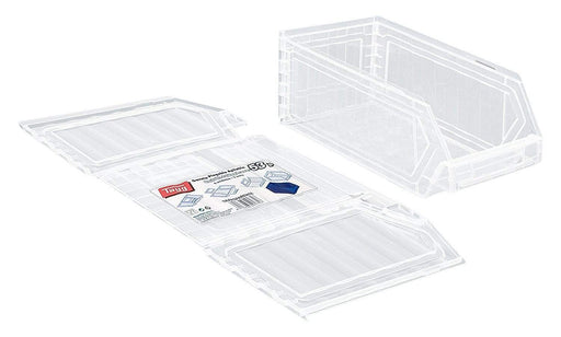 Large Collapsible Plastic Storage Bins (Pack of 5), Blue Bins T53P, Filstorage