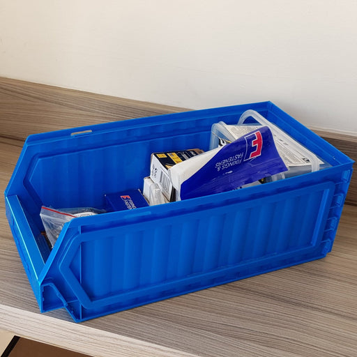 OFFER: Large Flat Pack Collapsible Plastic Storage Parts Bins (Pack of 10), Large (T53P), Filstorage