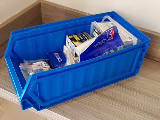 OFFER: Large Flat Pack Collapsible Plastic Storage Parts Bins (Pack of 10), Large (T53P), Filstorage