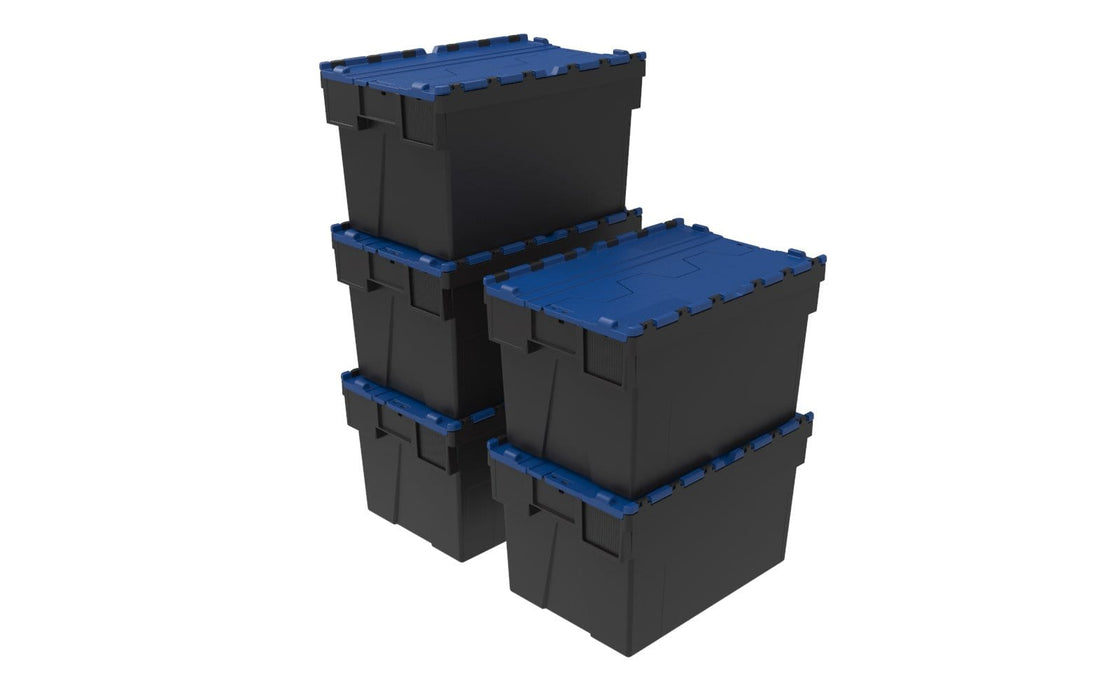 Loadhog Heavy Duty Plastic Storage Container with lid 65 L (Four Colours), Blue / 5, Filstorage