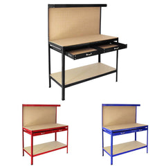 Complete Garage & Workshop Workbench with Pegboard 1550mm H x 1200mm W x 600mm D