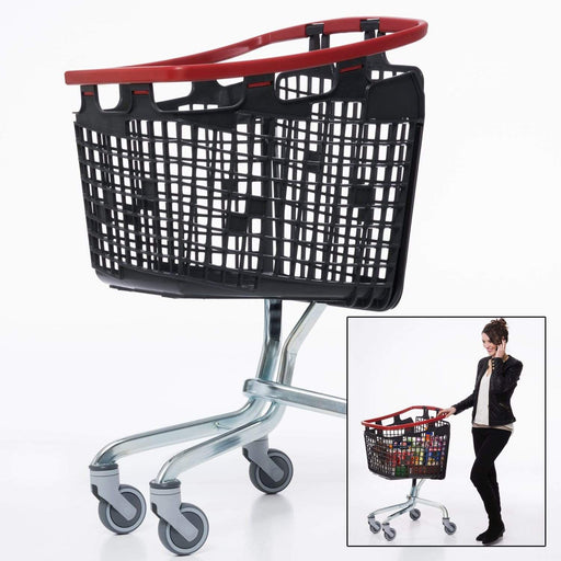 Araven Loop Plastic Shopping Picking Trolley 100L (5 Colours), Red / 1, Filstorage