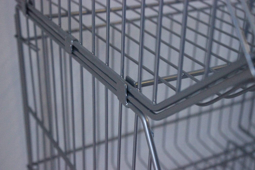 Large Wire Storage Stacking Display Basket (Single), 900mm Single Basket - White, Filstorage