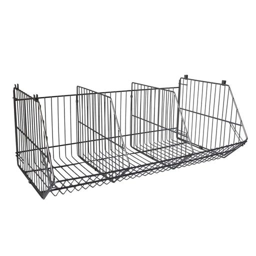 Large Wire Storage Stacking Display Basket (Single), 900mm Single Basket - White, Filstorage