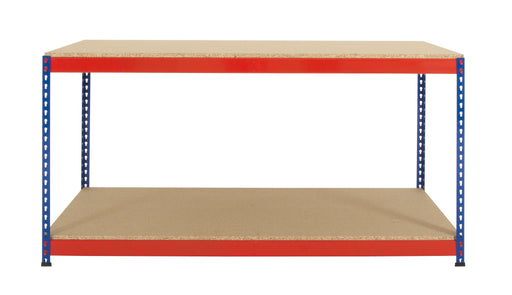 Full Undershelf Rivet Workbench 915mm H x 915mm D, 915 / Grey/Blue / Chipboard, Filstorage