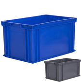 OFFER! Solid Stacking Euro Container 65L (600x400x325mm) CONT202A, Blue, Filstorage