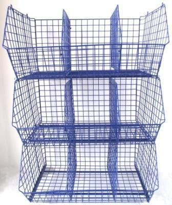 C2DS (large) Unit Complete 3 Baskets & Dividers, RED C2DS Unit 3 Baskets, Filstorage